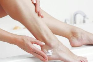 Применение крема для ног
